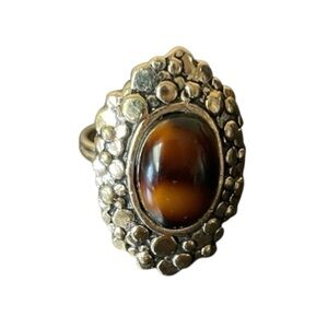 Tigers Eye Adjustable Ring by Sarah Coventry
